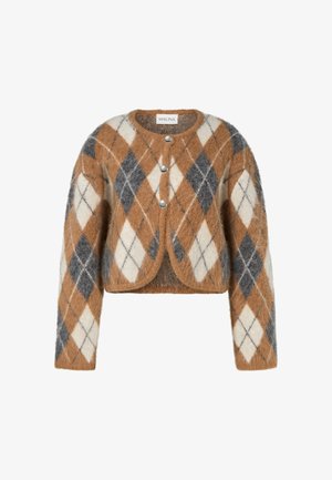 Malina, AISLINN - Gilet - camel argyle checks