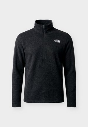 The North Face, TEXTURED CAP ROCK 1/4 ZIP - Φλις πουλόβερ - black heather