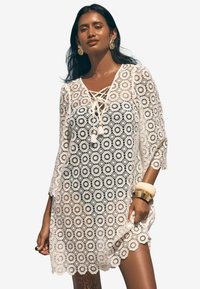 Love & Roses REGULAR FIT - DETAIL KAFTAN - Paplūdimio reikmuo - white