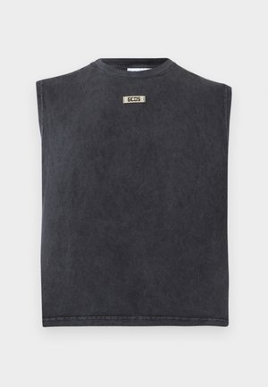 LABEL STONE WASHED TANK - Μπλούζα - anthracite/grey