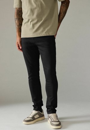 2 PACK - Slim fit jeans - blue mid black solid
