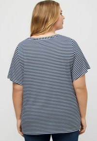 Ulla Popken Printtipaita - dark blue stripe