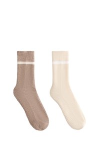2 PACK OF PILATES - Sports socks - brown