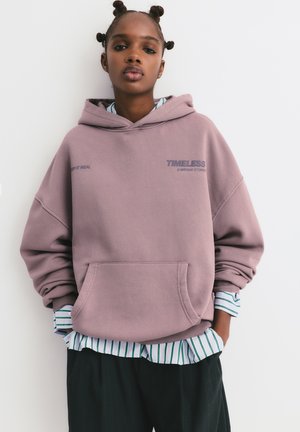 Felpa con cappuccio - mauve