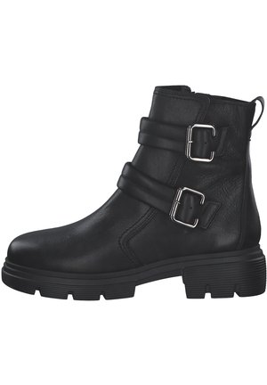 Cowboy/biker ankle boot - black