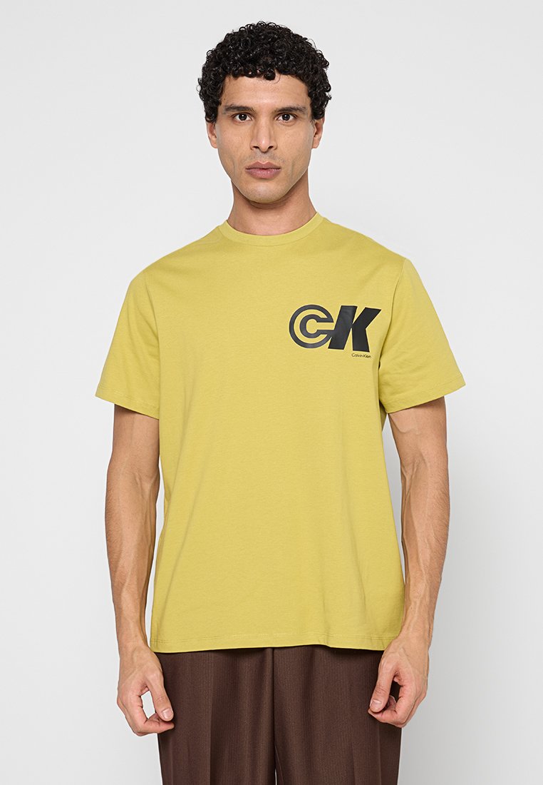 Calvin Klein Jeans T-shirt print geel