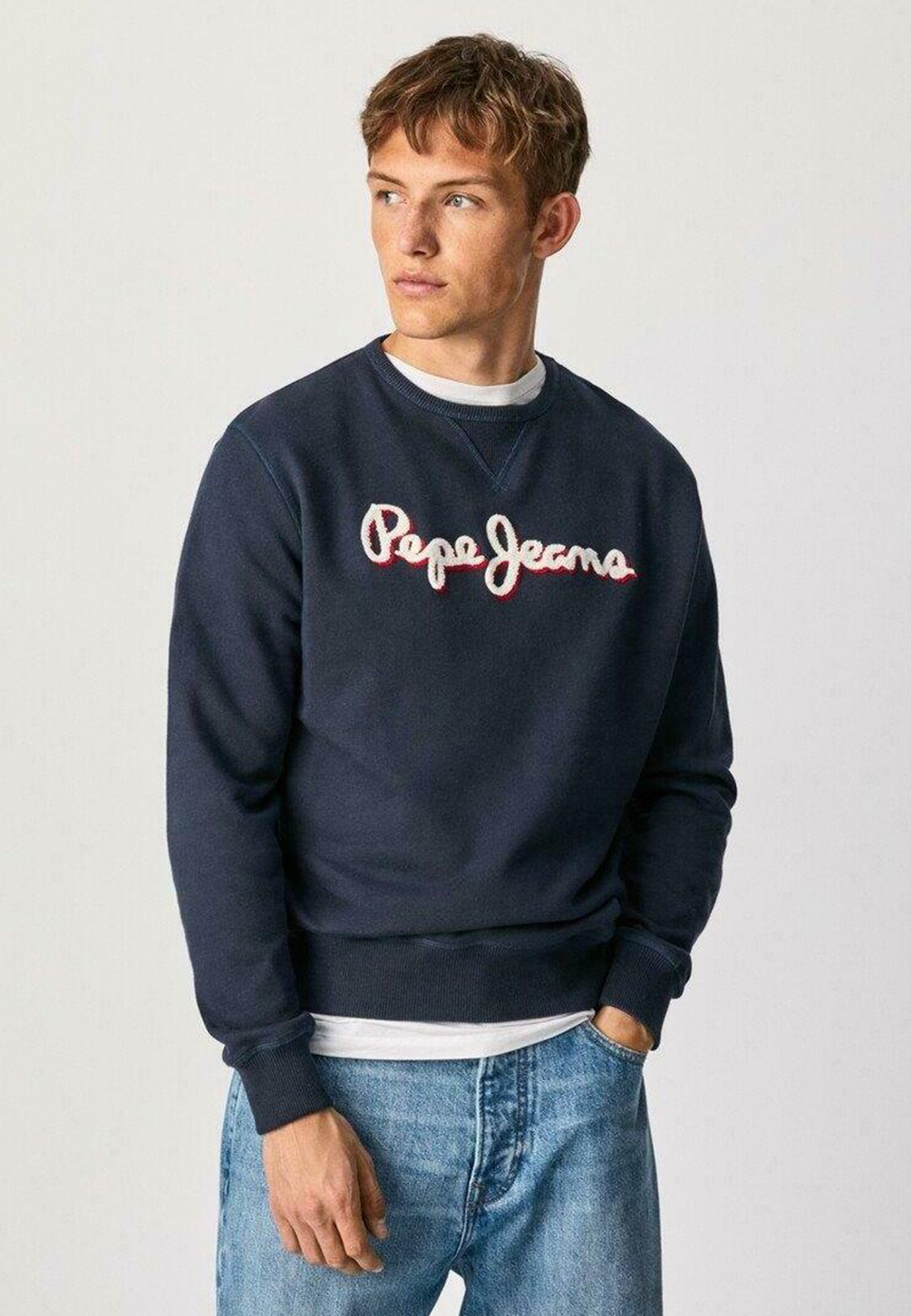 Sudadera Bordado Flores y Logo Mujer Pepe Jeans PL581133 PORTIA