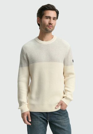 Maglione - offwhite grey plated mouline