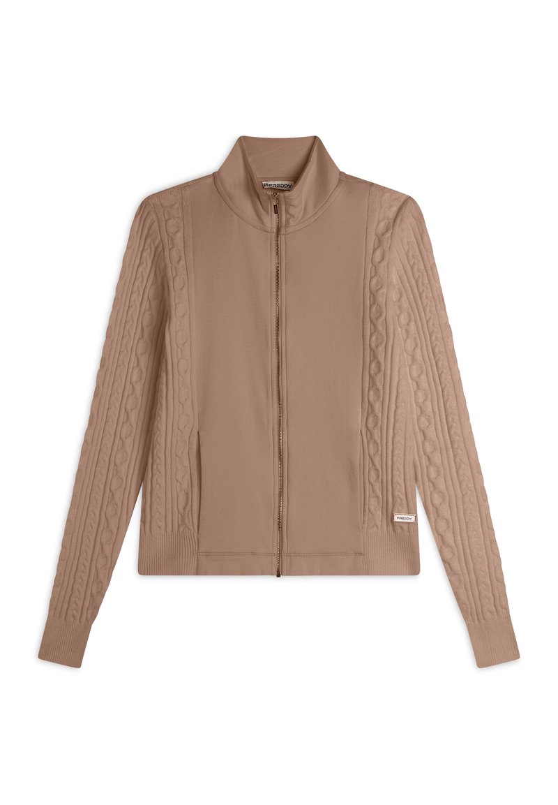 Freddy F4WINES - Felpa con zip - tawny birch