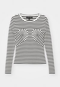 SEAMED UP CREWNECK - Džemperis - black/white