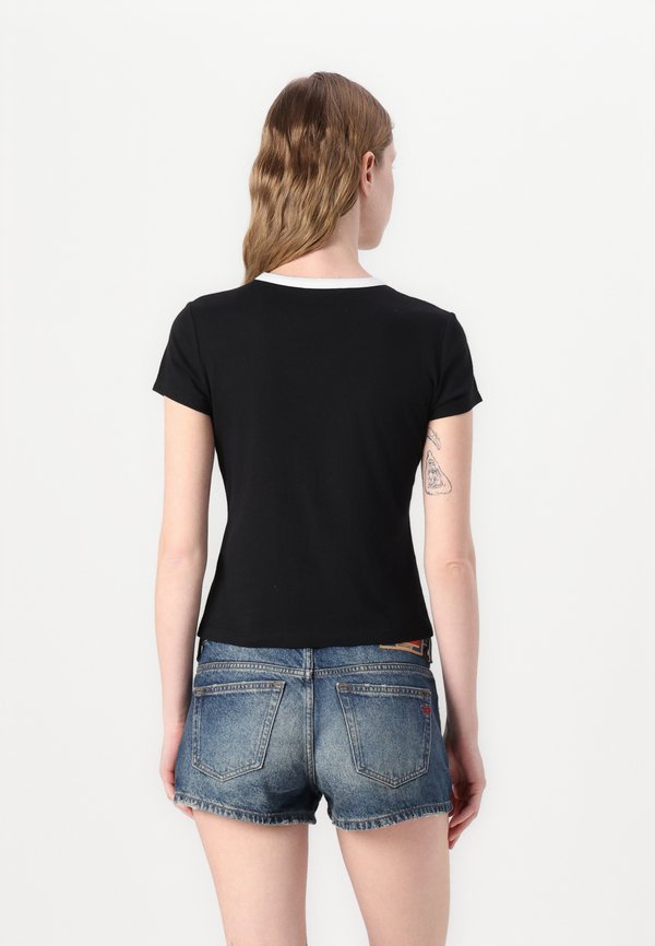 NEW YORK STACK PATCH LOGO EMBROIDERY RINGER SHORT SLEEVE TEE - Basic T-shirt2