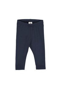 Leggings blu navy in morbido cotone misto, con cintura elastica e un design semplice senza motivi o accenti visibili.