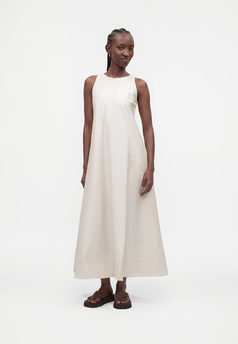 topshop beige dress Topshop premium ruched bust midi dress in cream
