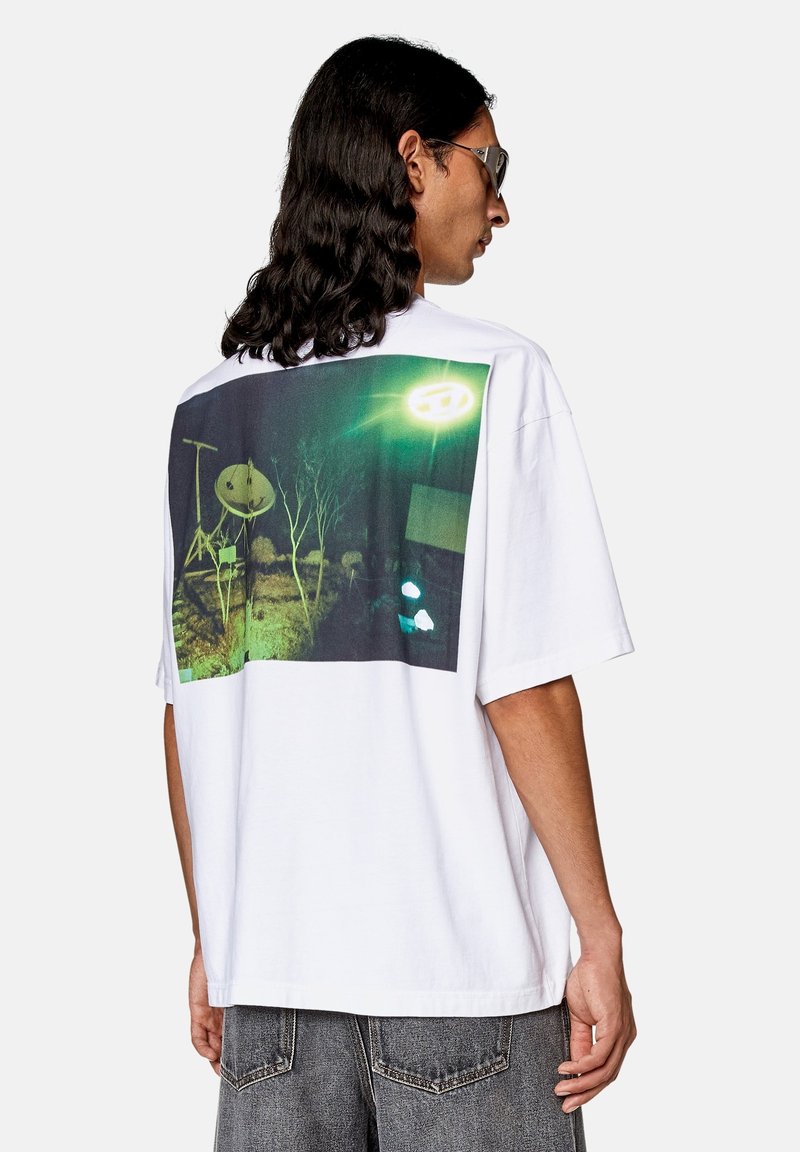 Diesel T-shirt print wit