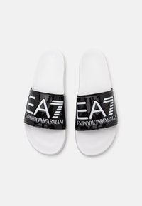 EA7 Emporio Armani UNISEX - Natikače za bazen - black/white