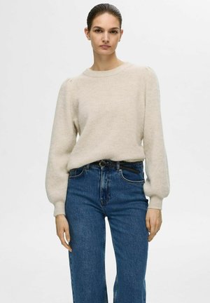 Selected Femme SLFLULU O-NECK NOOS - Striktrøje - birch
