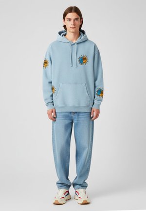 MULTI LUNAR VINTAGE PRINT OVERSIZED - Hoodie - light blue