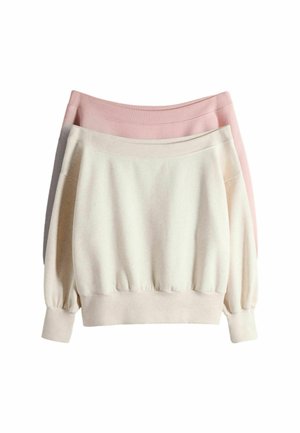 REGULAR FIT - 2 PACK OFF THE SHOULDER LONG SLEEVE  - Sweatshirt - pink oatmeal