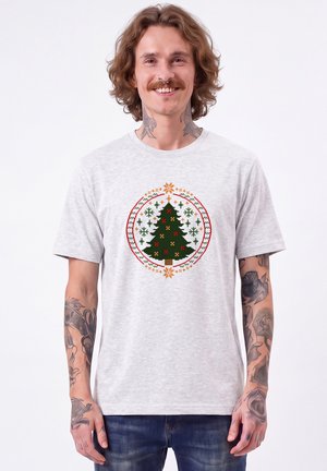 watapparel, WEIHNACHTSZEIT UNISEX - T-Shirt print - cool heather grey