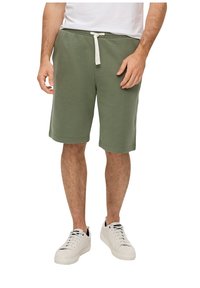 s.Oliver MIT ELASTIKBUND - Pantalones deportivos - tannengrün