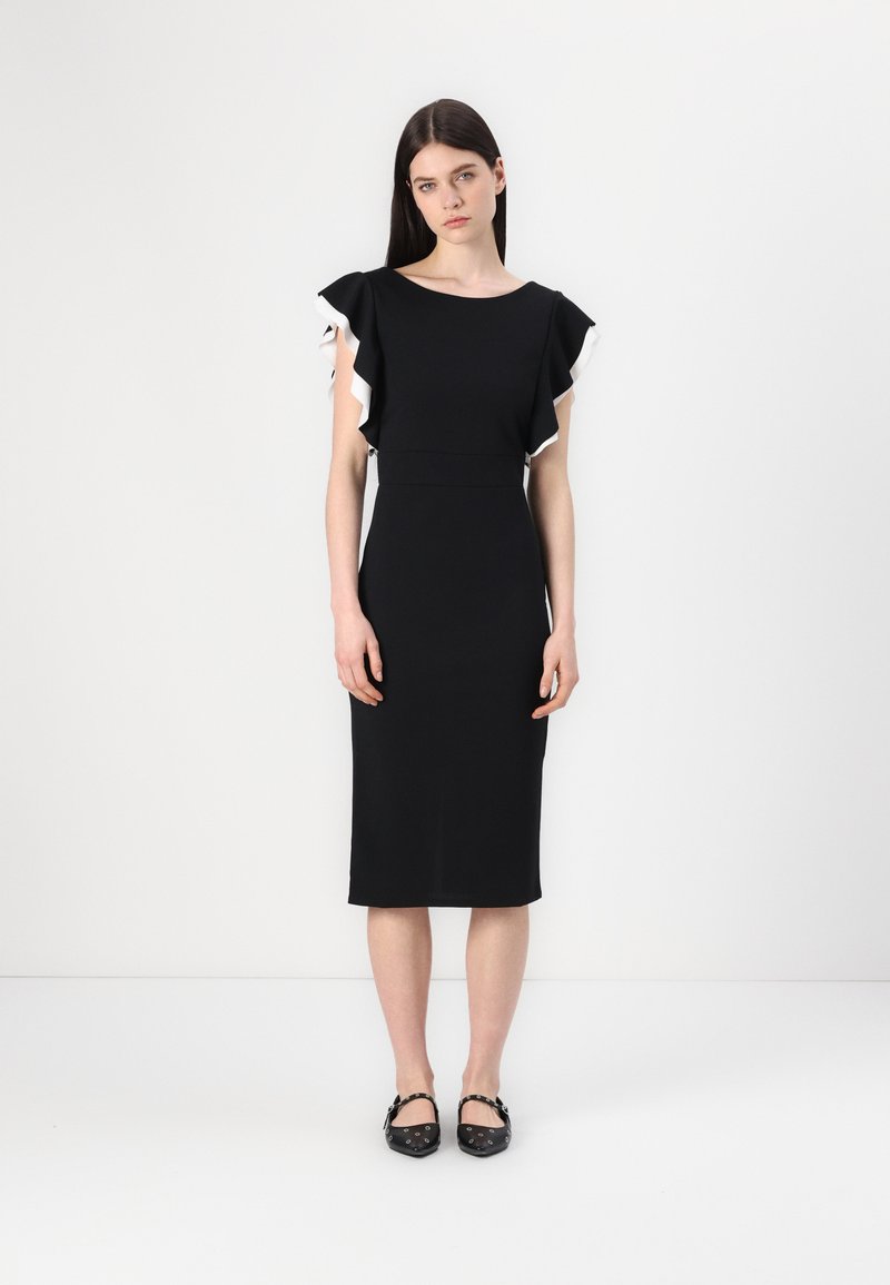 WAL G. KELLY - Robe fourreau - black/white/noir - ZALANDO.FR