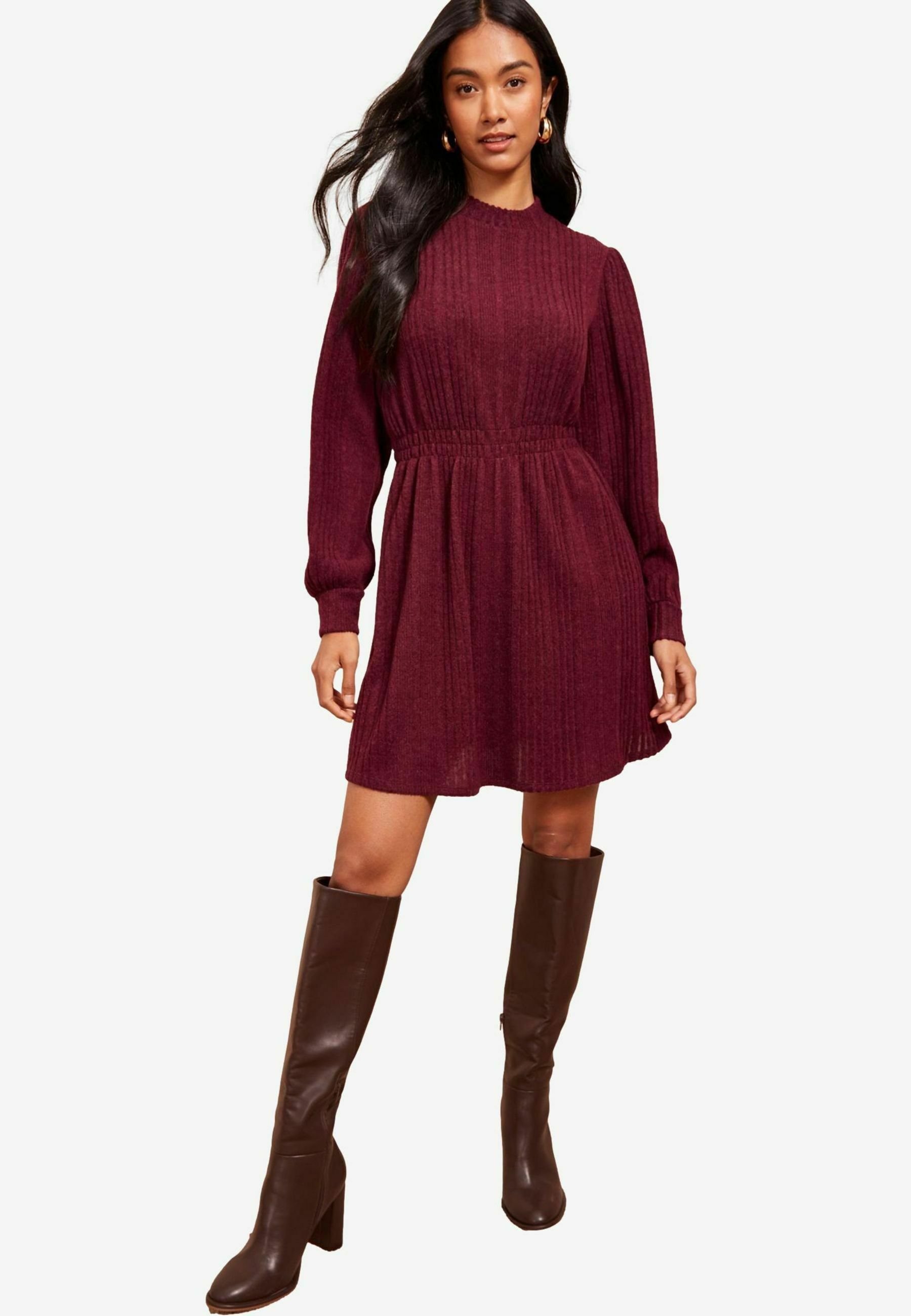 Friends Like These Strickkleid burgundy red/rot