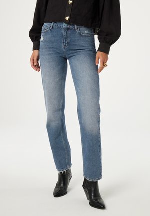 MARIE STRAIGHT LOW-RISE  - Slim fit jeans - blue denim