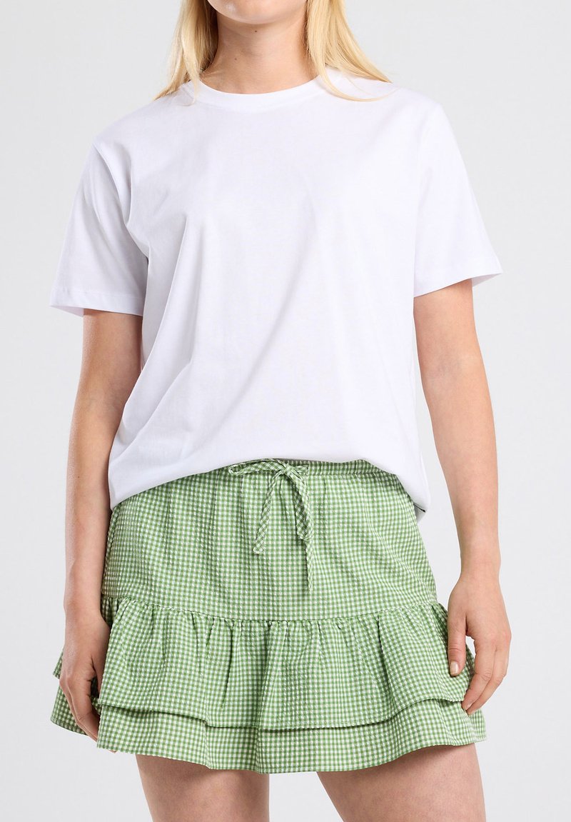 America Today RINNA - A-linjainen hame - white/green