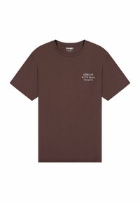 Wrangler SHORT SLEEVE - T-shirt print - mahogany