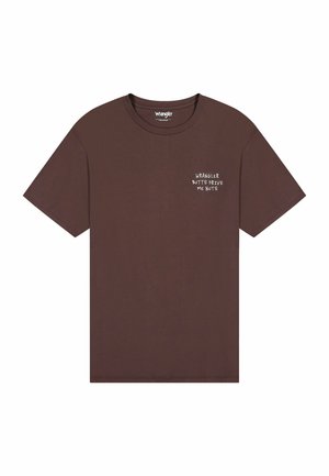 Wrangler SHORT SLEEVE - T-shirt con stampa - mahogany