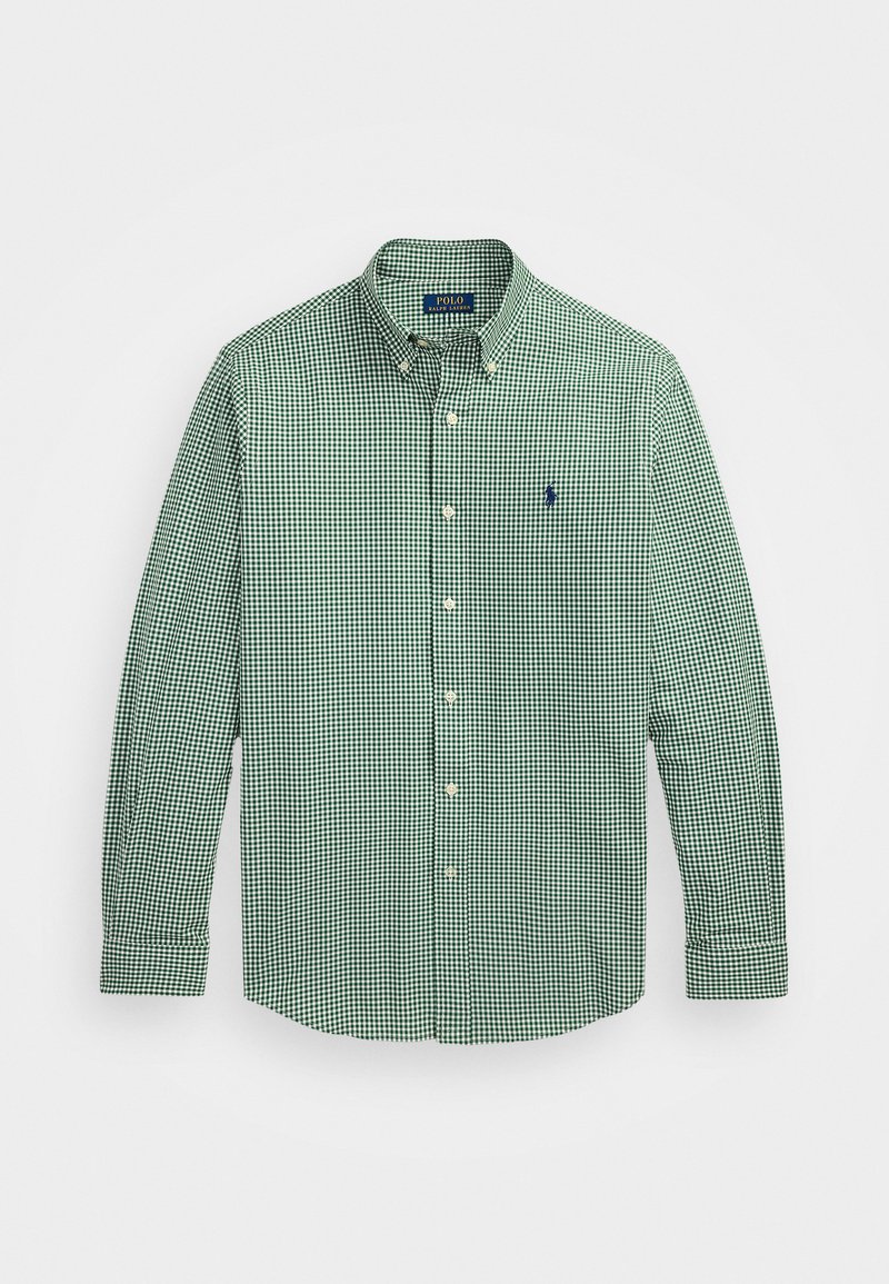 Polo Ralph Lauren CUSTOM FIT GINGHAM STRETCH POPLIN SHIRT - Camicia - new forest white