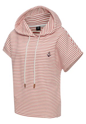 Kapuzenpullover - rot offwhite
