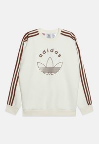adidas Originals CREW JUNIOR UNISEX - Mikina - off-white/preloved brown