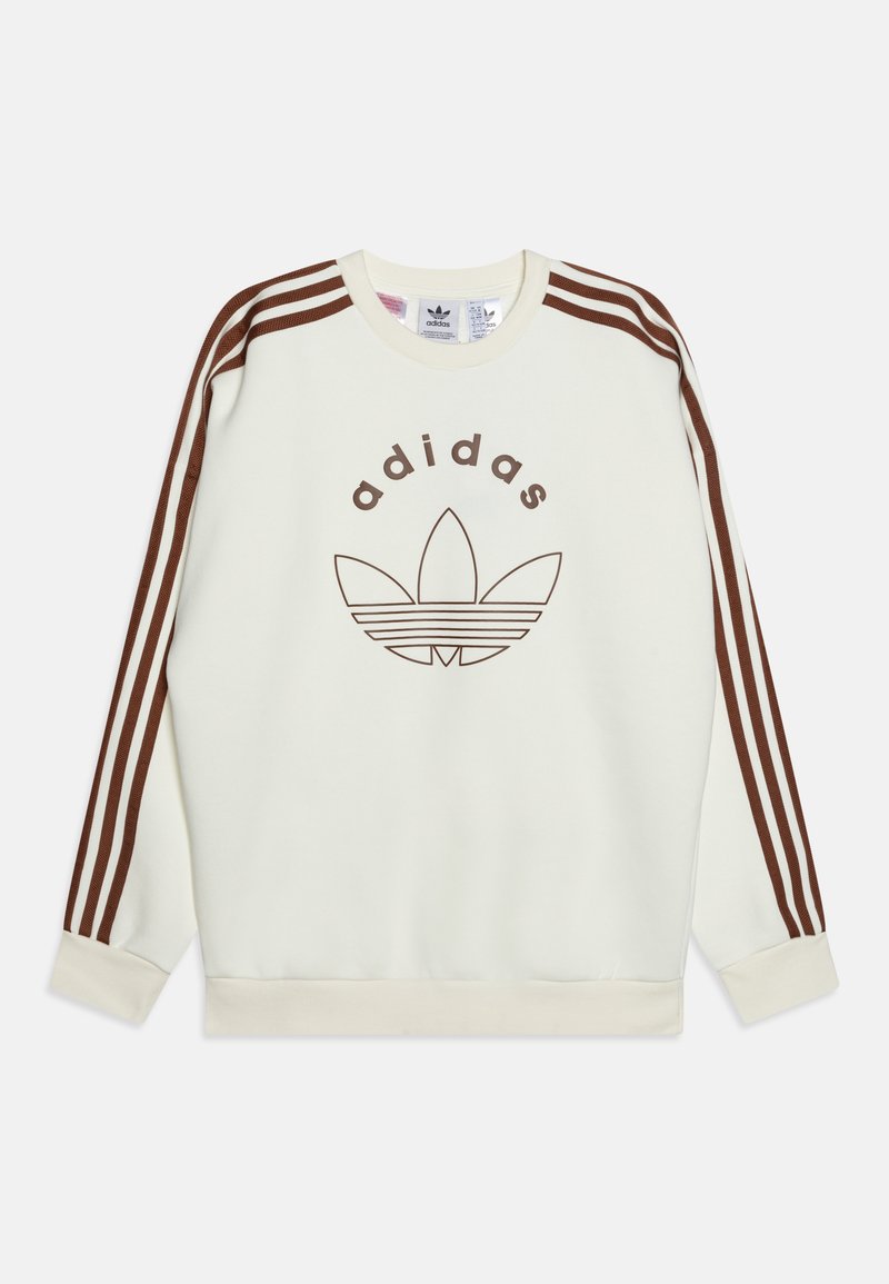 adidas Originals CREW JUNIOR UNISEX - Mikina - off-white/preloved brown