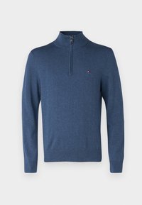 ESSENTIAL ZIP MOCK - Maglione - aegean sea