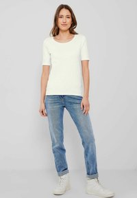 Cecil IN UNIFARBE - T-Shirt basic - weiß