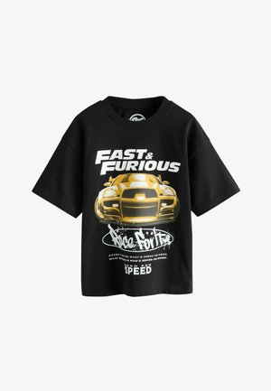 Next, REGULAR FIT - FAST & FURIOUS T-SHIRT - Tričko s potlačou - black