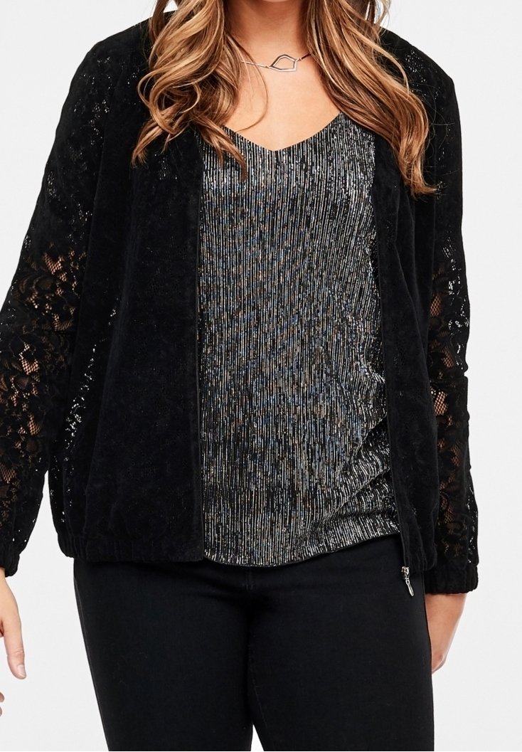 Triangle Strickjacke - black