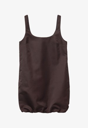 & OTHER STORIES, & OTHER STORIES SCULPTED DRAWSTRING MINI DRESS - Vapaa-ajan mekko - dark brown