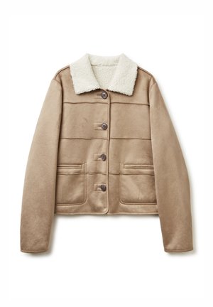 Imitatieleren jas - beige