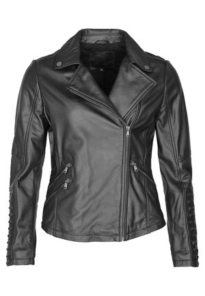Maze Lederjacke - black
