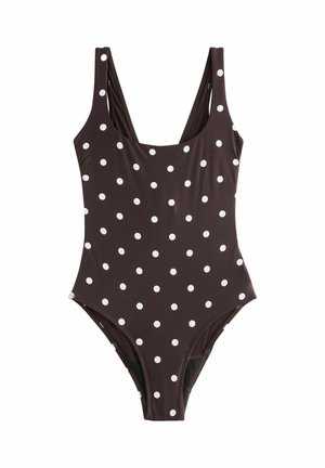 Costume da bagno - chocolate brown cream spot