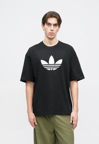 adidas Originals TREFOIL - Tričko s potlačou - black/white