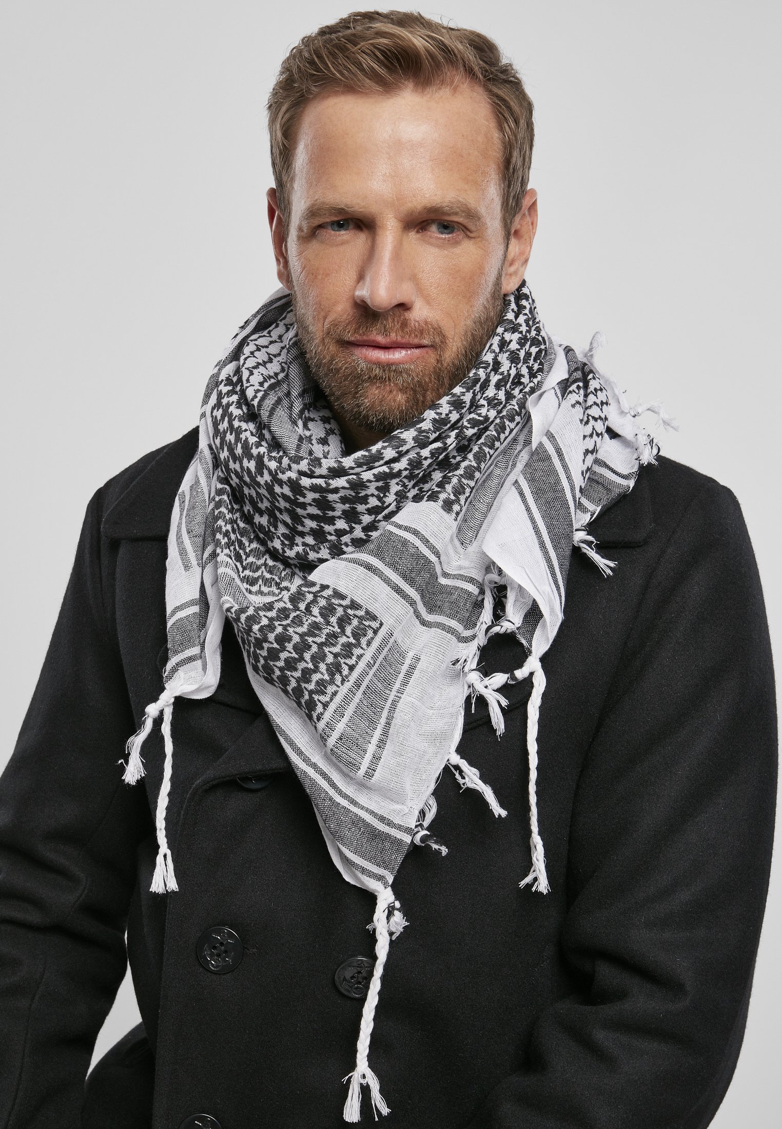 Scarf white/black