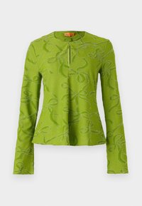 LONG SLEEVE TIE FRONT  - Top s dlouhým rukávem - green