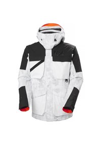 ULLR D HERITAGE LONG - Lyžařská bunda - grey fog snow camo aop