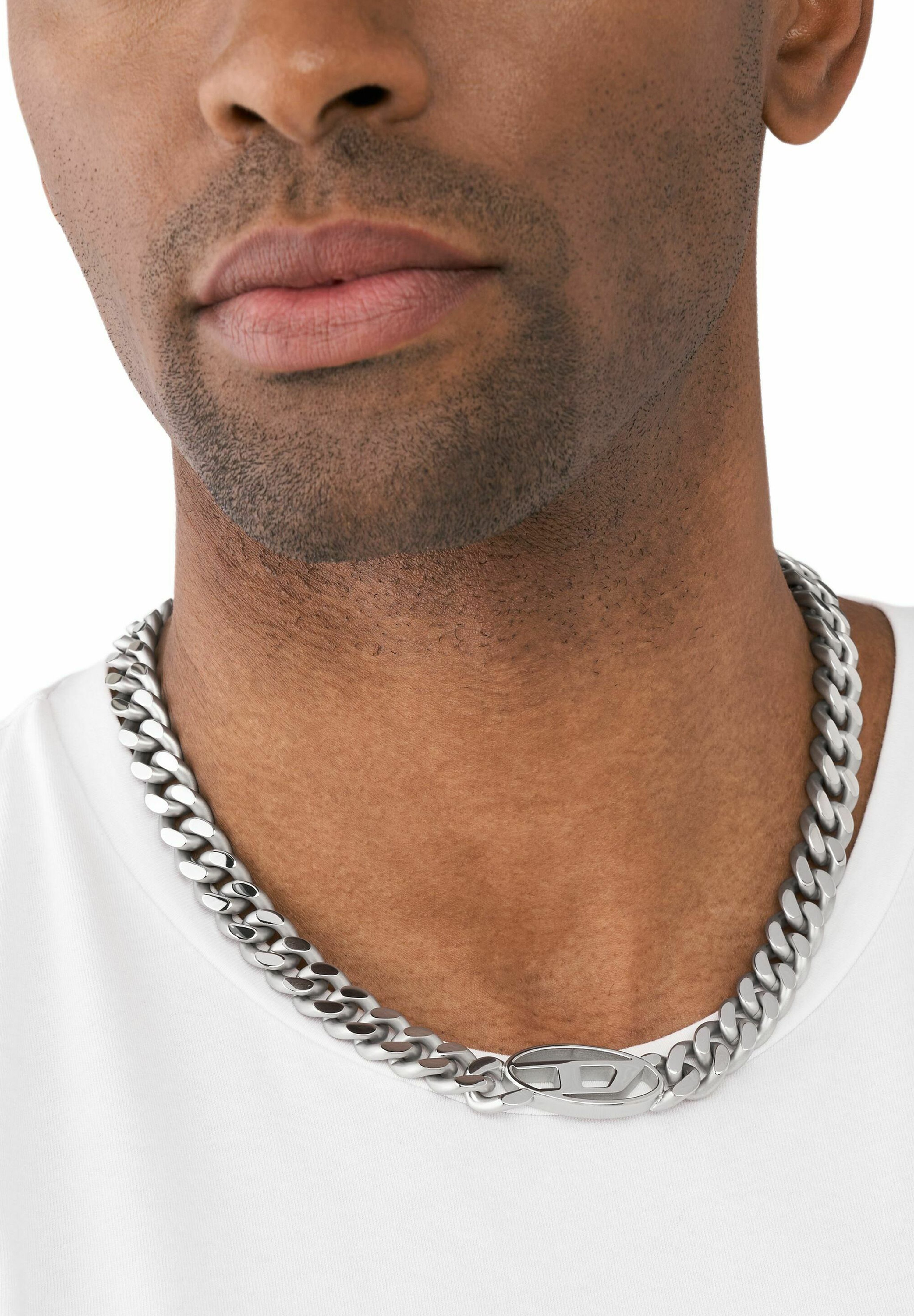 Diesel Necklace - silberfarben/silver-coloured - Zalando