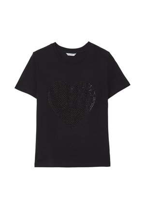 T-shirt con stampa - ultrablack