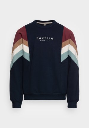 CREW SEATTLE UNISEX - Ikdienas džemperis - navy/dark burgundy/ivory