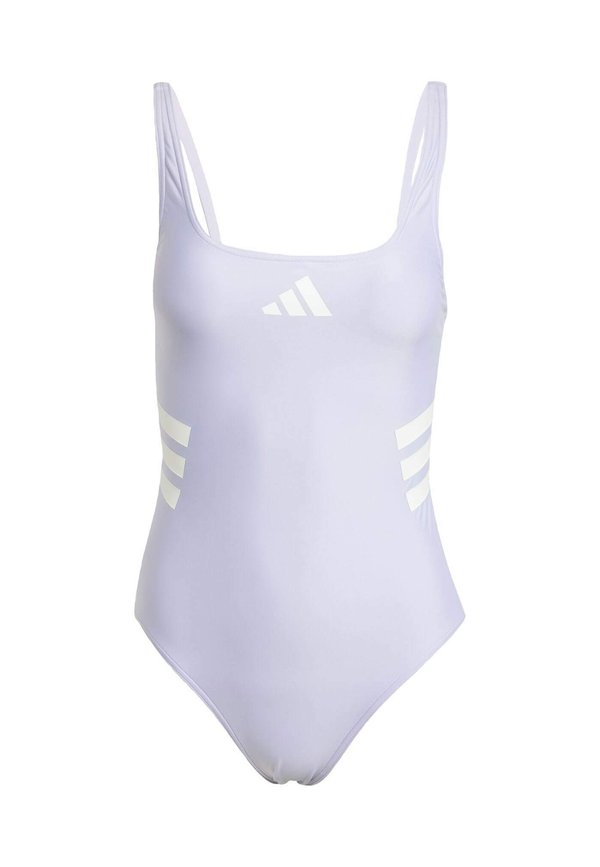 3-STRIPES U-BACK - Swimsuit - violet tone   warm vanilla2